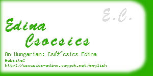 edina csocsics business card